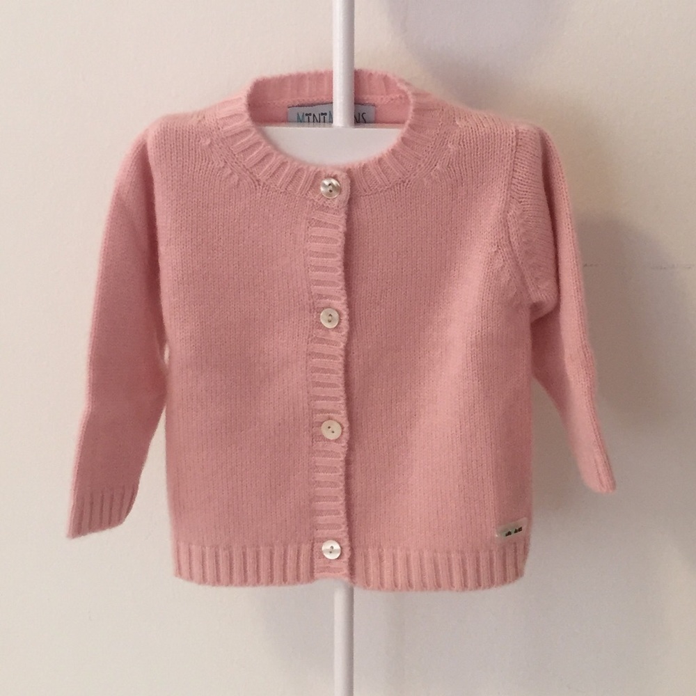 MINIMAINS Cashmere Cardigan light pink, Size 2Y